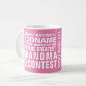 Monde plus grande mamie café Mug (Devant gauche)