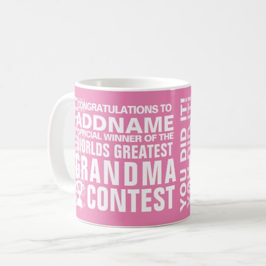 Monde plus grande mamie café Mug (Devant gauche)
