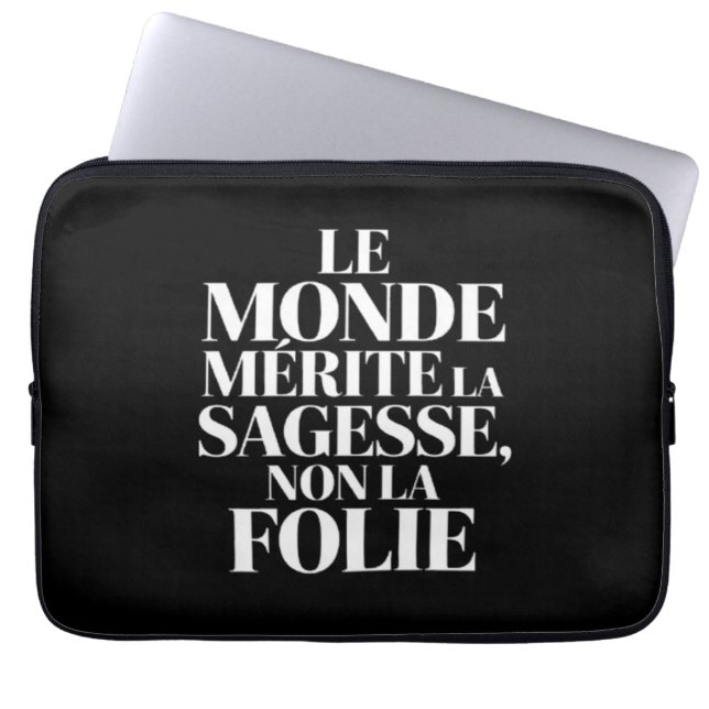 Monde sans stabilité laptop sleeve (Voorkant)