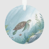 Monde sous-marin avec tortue (dos)