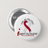 MONDELINGE KANKER I steun Mijn dochter Ronde Button 5,7 Cm (Voorkant /achterkant)