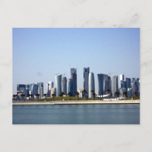Mondern Cityscape -Doha in 2012 Briefkaart