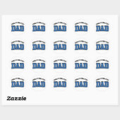 Mondes les plus grands stickers papa mis (Feuille)