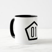 Mondes libres de l'humanité mug pentagone (Devant gauche)