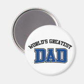 Mondes plus grand papa Magnet bleu (Recto/Verso)