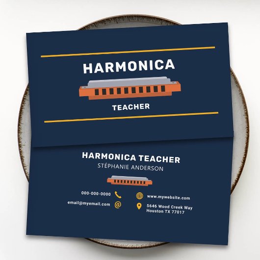 Mondharmonica Docent Visitekaartje