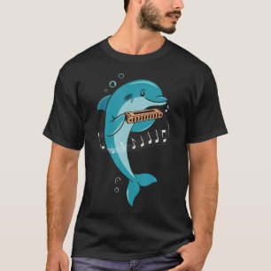 Mondharmonica Speler Dier Muziekinstrument Jazz T-shirt