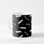 Mondharmonica Speler Mondorgel Muzieknoten Patroon Koffiemok (Voorkant links)