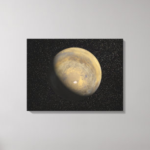 Mondiaal uitzicht van Mars Canvas Afdruk