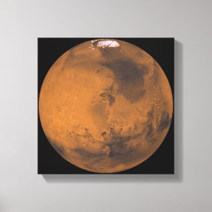 Mondiaal Uitzicht van Mars Canvas Afdruk
