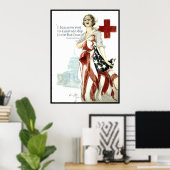 MONDIAL WAR 1 RED CROSS POSTER 1918 (Bureau à domicile)