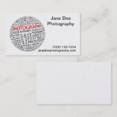 Mondiale fotografie visitekaartje (Voorkant / Achterkant)