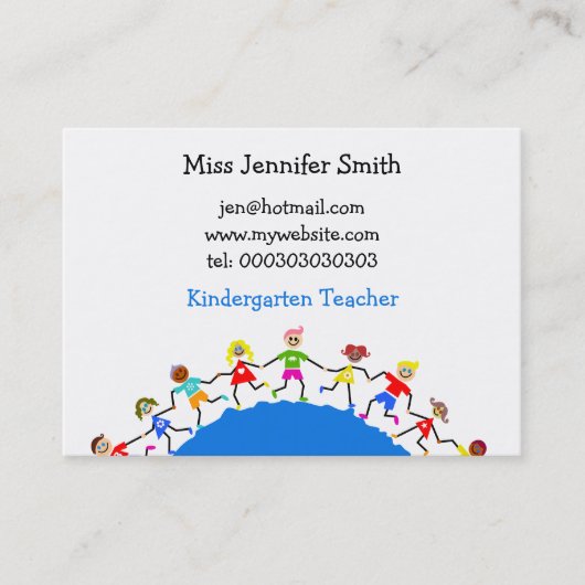 Mondiale Kinderen, Visitekaartje (Voorkant)