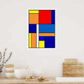 Mondriaan #10 poster (Keuken)
