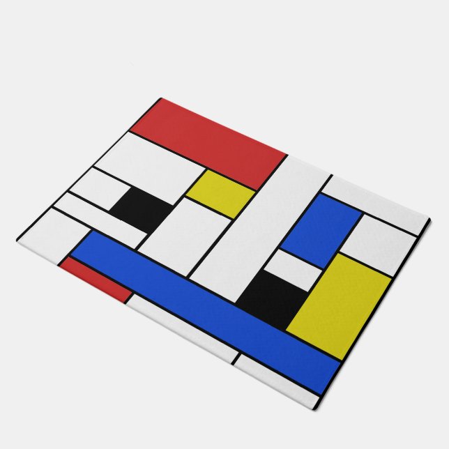 Mondriaan, 18 x 24-inch deurmat (Schuin)