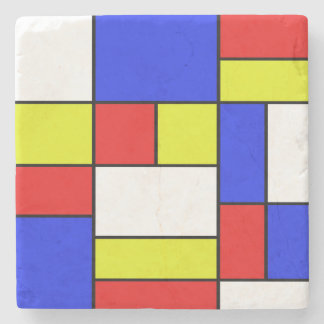 Mondriaan #19 stenen onderzetter