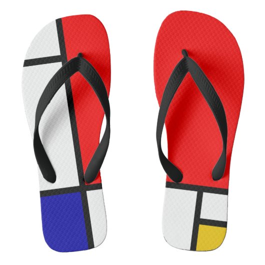 Mondriaan 1 teenslippers (Voetbed)