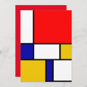 Mondriaan 2 feestdagenkaart (Voorkant / Achterkant)