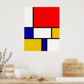 Mondriaan 2 poster (Keuken)
