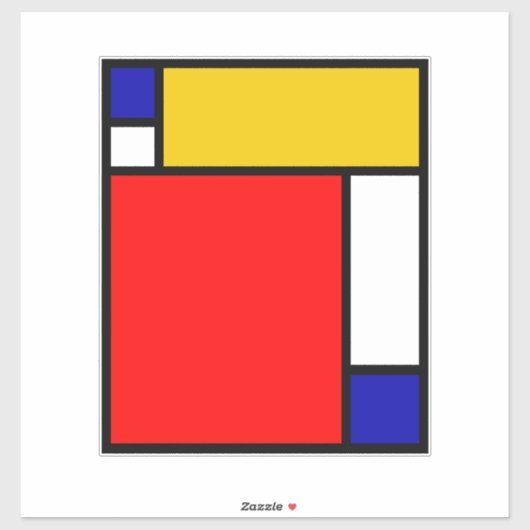 Mondriaan 4 sticker (Vel)