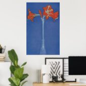 Mondriaan Amaryllis in een Flits Poster (Thuiskantoor)