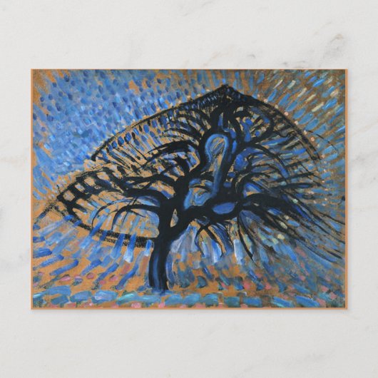 Mondriaan - Apple Tree, pointillist versie, Briefkaart (Voorkant)