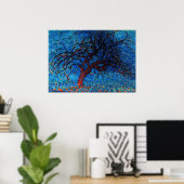 Mondriaan - Avond (Evening) Rode Boom Poster (Thuiskantoor)