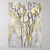 Mondriaan - Boom A, abstract kunstwerk Poster (Voorkant)