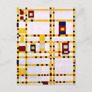 Mondriaan - Broadway Boogie Woogie Briefkaart