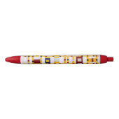 Mondriaan - Broadway Boogie Woogie Zwarte Inkt Pen (Voorkant)