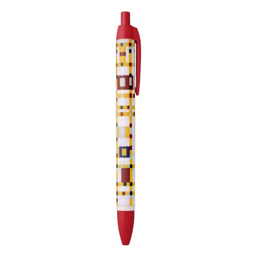 Mondriaan - Broadway Boogie Woogie Zwarte Inkt Pen (Achterkant (Verticaal))