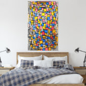 MONDRIAAN - COMPOSITIE (COMPOSITIE) - 1916 - CANVAS AFDRUK (Insitu (Slaapkamer))