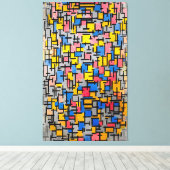 MONDRIAAN - COMPOSITIE (COMPOSITIE) - 1916 - CANVAS AFDRUK (Insitu (Houten vloer))