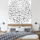 MONDRIAAN - COMPOSITIE IN LIJN tweede staat - 1917 Canvas Afdruk (Insitu (Slaapkamer))