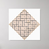 MONDRIAAN - COMPOSITIE MET RASTER 4: LOZENGE - 191 CANVAS AFDRUK (Voorkant)