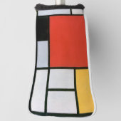 Mondriaan Compositie Rood Geel Blauw Zwart Golfheadcover (Draai 90)