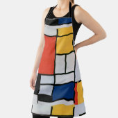 Mondriaan Compositie Rood Geel Blauw Zwart Schort (Insitu)