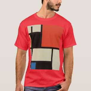 Mondriaan Composition Modern Abstract Red T-shirt