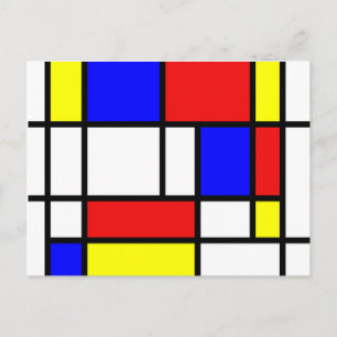 Mondriaan, Composition Parody Post Card Briefkaart