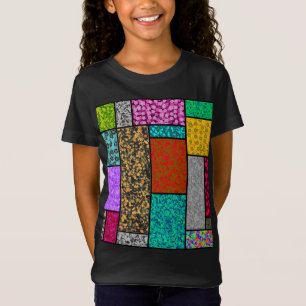 Mondriaan Floral Graphic Design Abstraction T-shirt