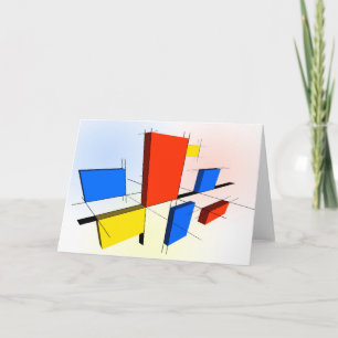 Mondriaan geïnspireerd 3D Kaart