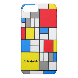 Mondriaan geïnspireerde geometrische vormgeving A iPhone 8 Plus / 7 Plus Hoesje