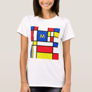 Mondriaan geïnspireerde geometrische vormgeving A T-shirt