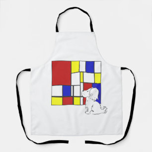 Mondriaan Geïnspireerde Kamille Schort