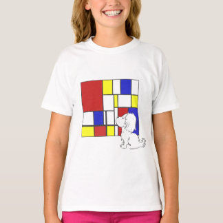 Mondriaan Geïnspireerde Kamille T-shirt