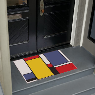 Mondriaan geïnspireerde moderne geometrische stij deurmat