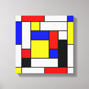 Mondriaan Geometric Art 2 Canvas Afdruk