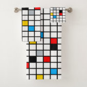 Mondriaan Geometric Minimalist Comopsition Modern Bad Handdoek (Insitu)