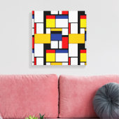 Mondriaan Geometric Minimalist Comopsition Modern Canvas Afdruk (Insitu (Woonkamer))