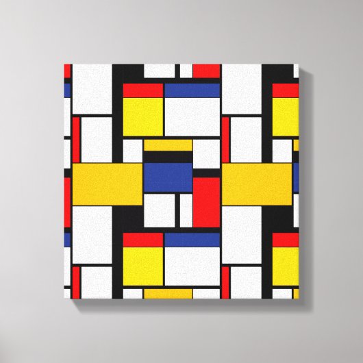 Mondriaan Geometric Minimalist Comopsition Modern Canvas Afdruk (Voorkant)
